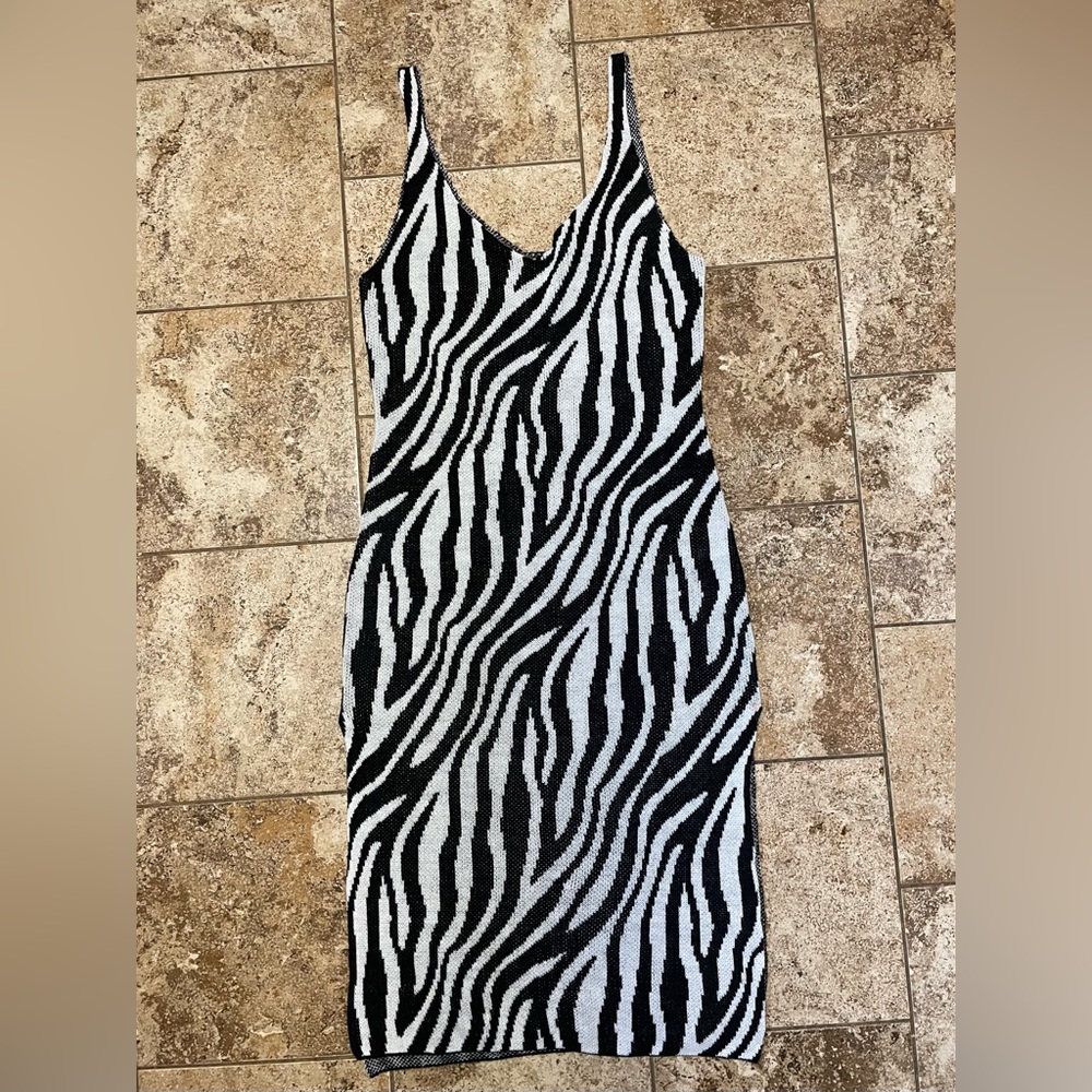 H&M zebra dress XL